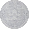 Heritage Elegance Collection Area Rug -  Windsor (Gray) Round Gray  lifestyle 18