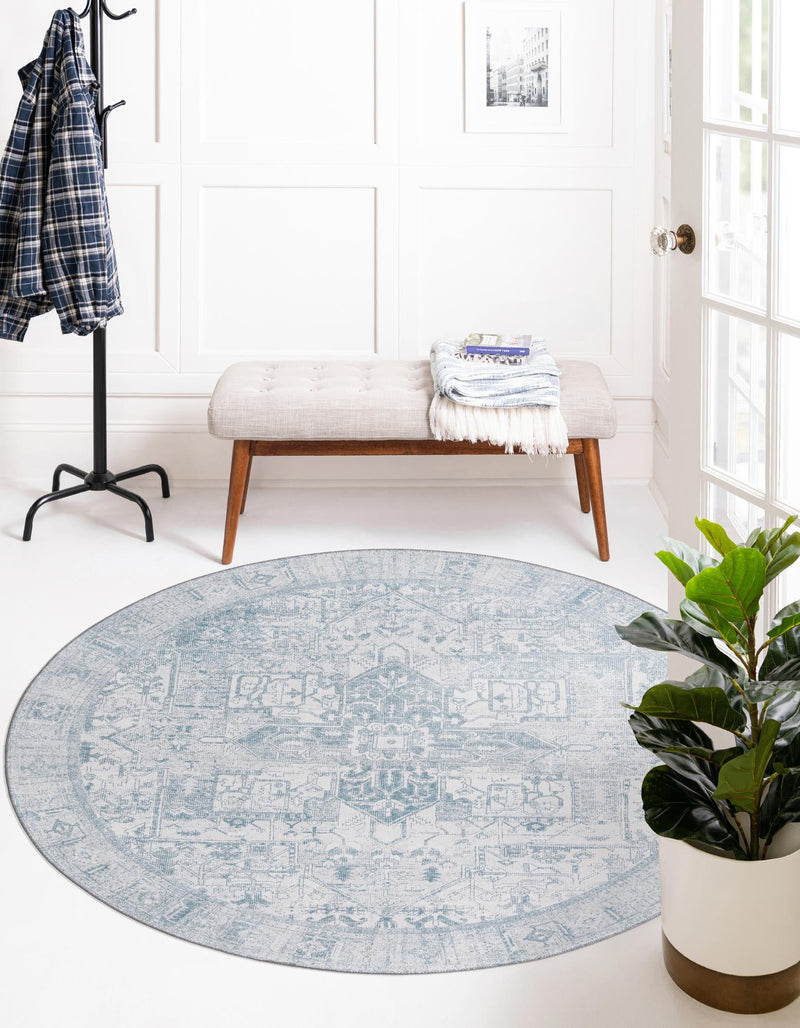 Heritage Elegance Collection Area Rug -  Windsor (Ivory) Round Ivory  lifestyle 21