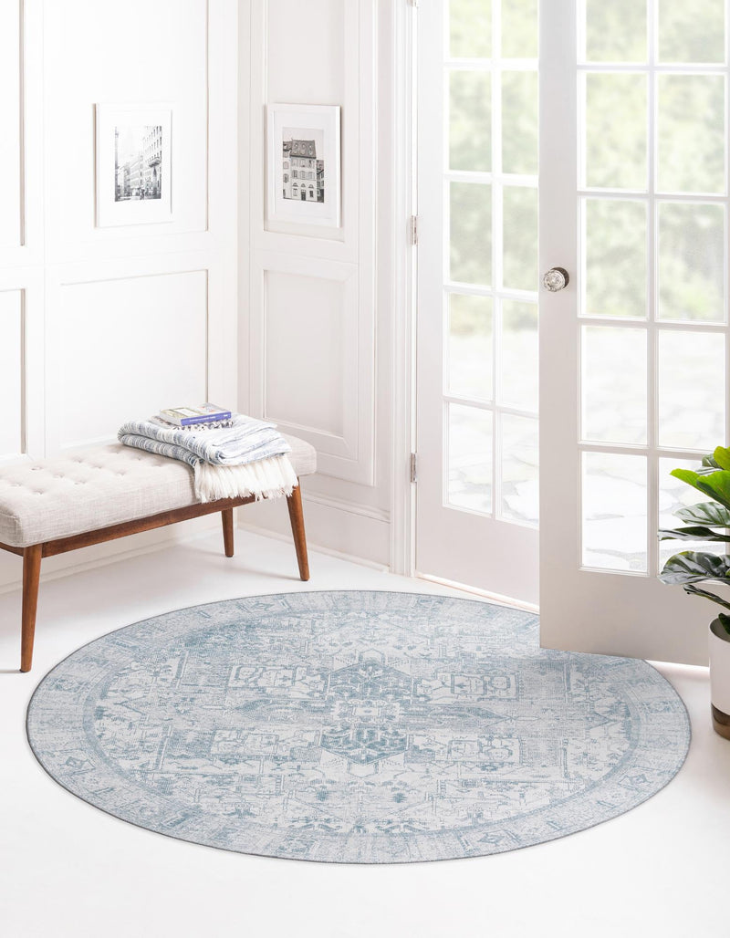 Heritage Elegance Collection Area Rug -  Windsor (Ivory) Round Ivory  lifestyle 25