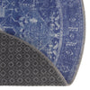 Heritage Elegance Collection Area Rug -  Windsor (Navy Blue) Round Navy Blue  lifestyle 45