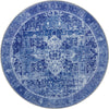 Heritage Elegance Collection Area Rug -  Windsor (Navy Blue) Round Navy Blue  lifestyle 17