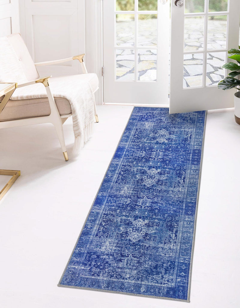 Heritage Elegance Collection Area Rug -  Windsor (Navy Blue) Runner Navy Blue  lifestyle 20