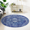 Heritage Elegance Collection Area Rug -  Windsor (Navy Blue) Round Navy Blue  lifestyle 69