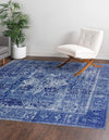Heritage Elegance Collection Area Rug -  Windsor (Navy Blue) Square Navy Blue  lifestyle 22