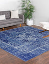Heritage Elegance Collection Area Rug -  Windsor (Navy Blue) Square Navy Blue  lifestyle 26