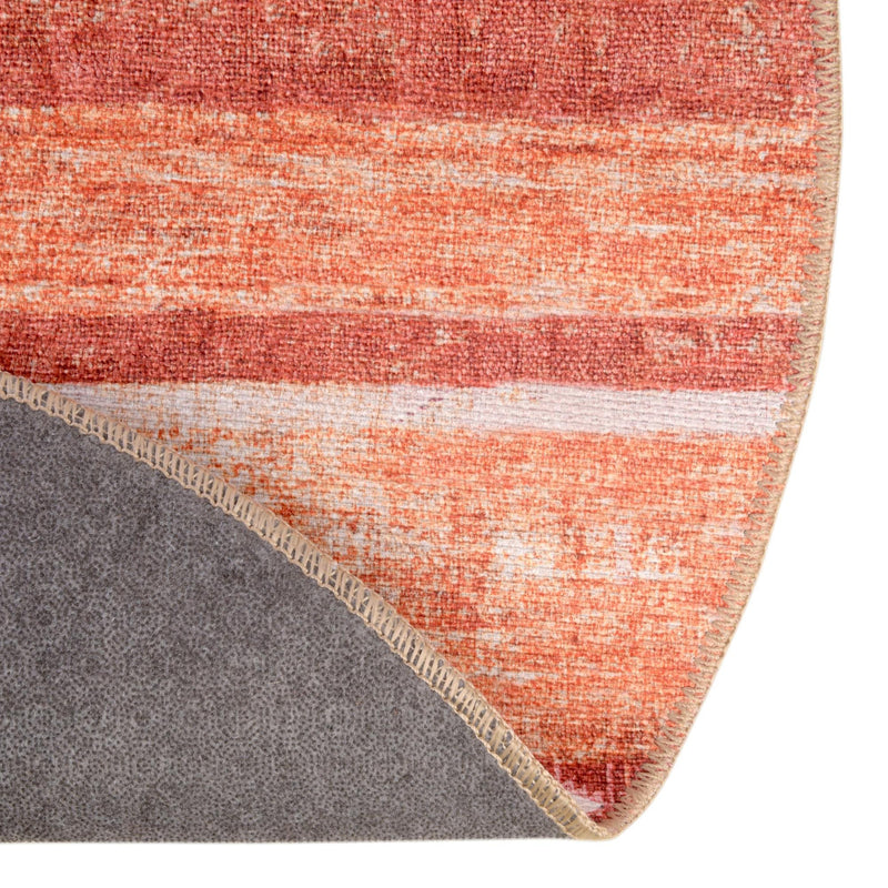 Heritage Elegance Collection Area Rug -  Edinburgh Round Rust Red  lifestyle 85