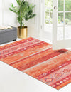 Heritage Elegance Collection Area Rug -  Edinburgh Rectangle Rust Red  lifestyle 9