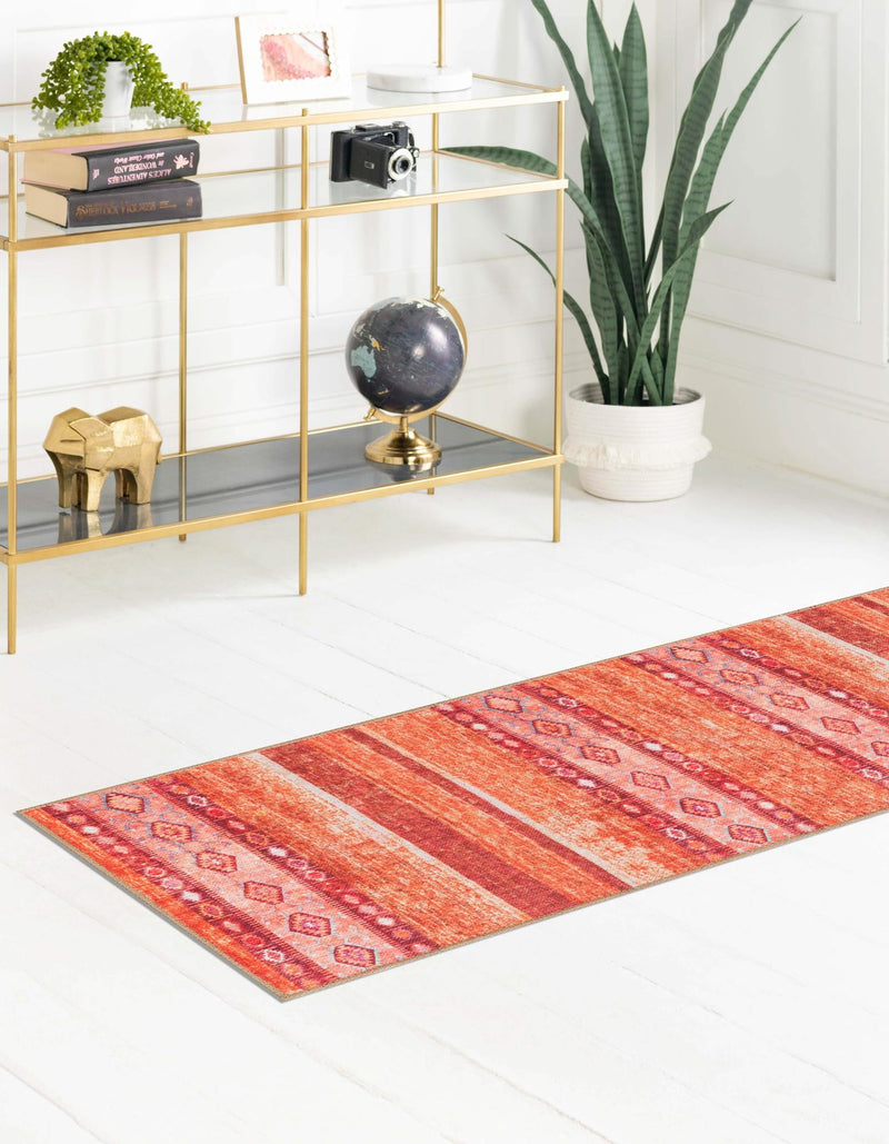 Heritage Elegance Collection Area Rug -  Edinburgh Runner Rust Red  lifestyle 68