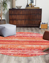 Heritage Elegance Collection Area Rug -  Edinburgh Round Rust Red  lifestyle 59