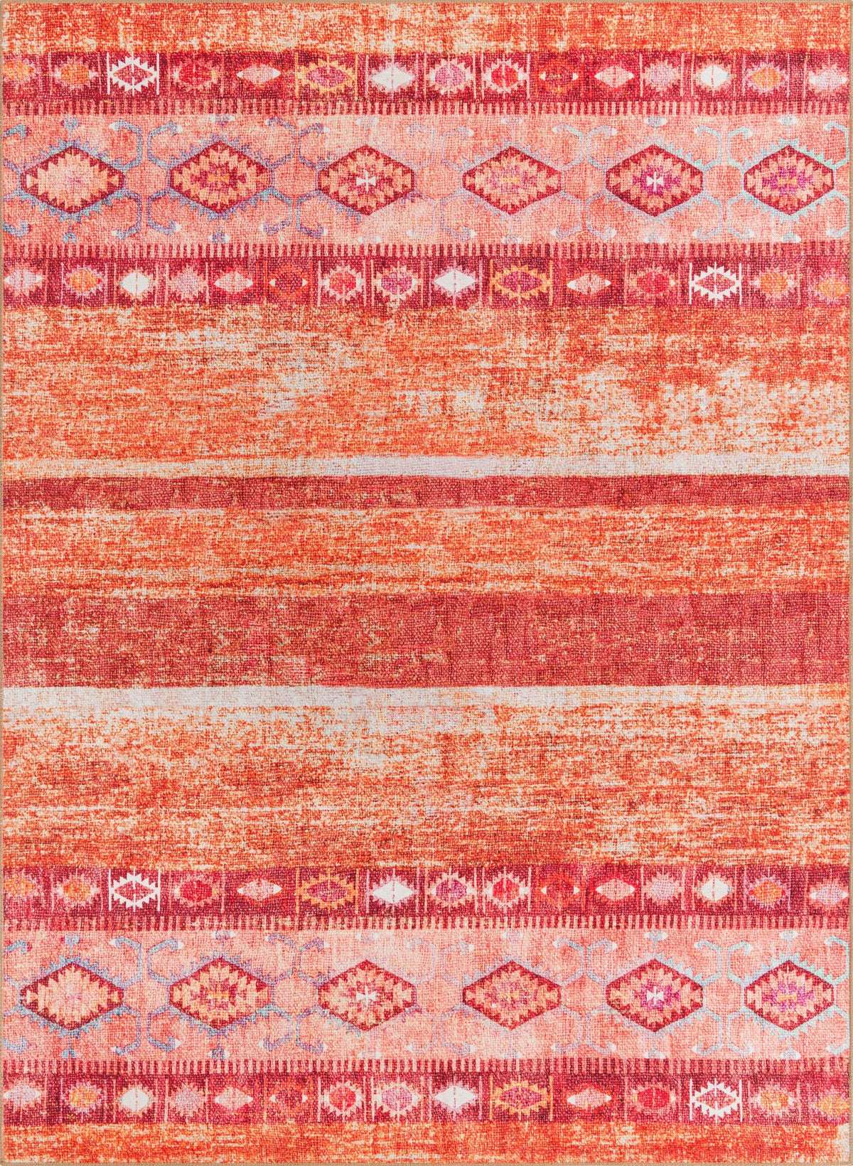 Heritage Elegance Collection Area Rug -  Edinburgh Rectangle Rust Red  lifestyle 3