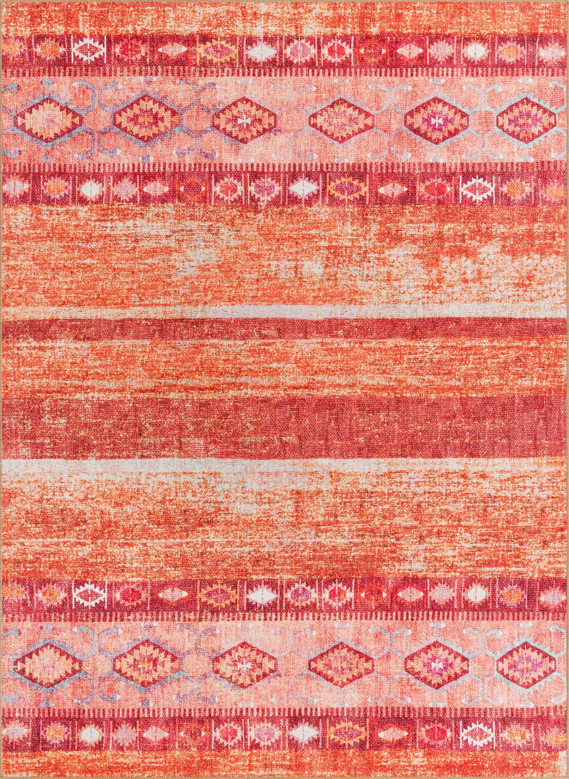 Heritage Elegance Collection Area Rug -  Edinburgh Rectangle Rust Red  lifestyle 3