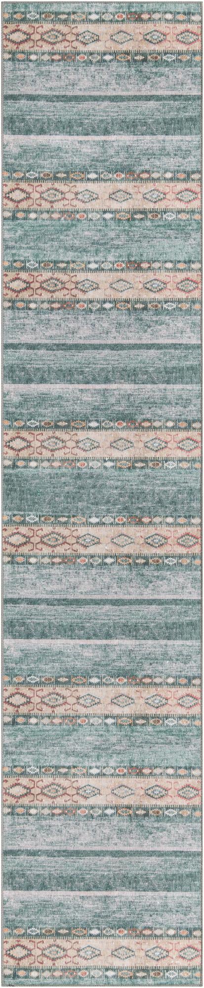 Heritage Elegance Collection Area Rug -  Edinburgh Runner Green  lifestyle 86