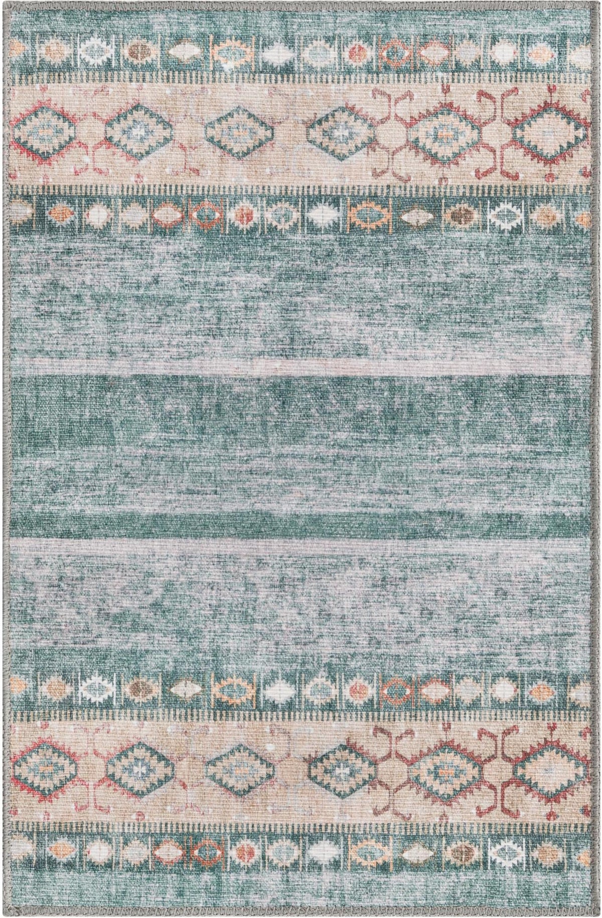 Heritage Elegance Collection Area Rug -  Edinburgh Rectangle Green  lifestyle 2