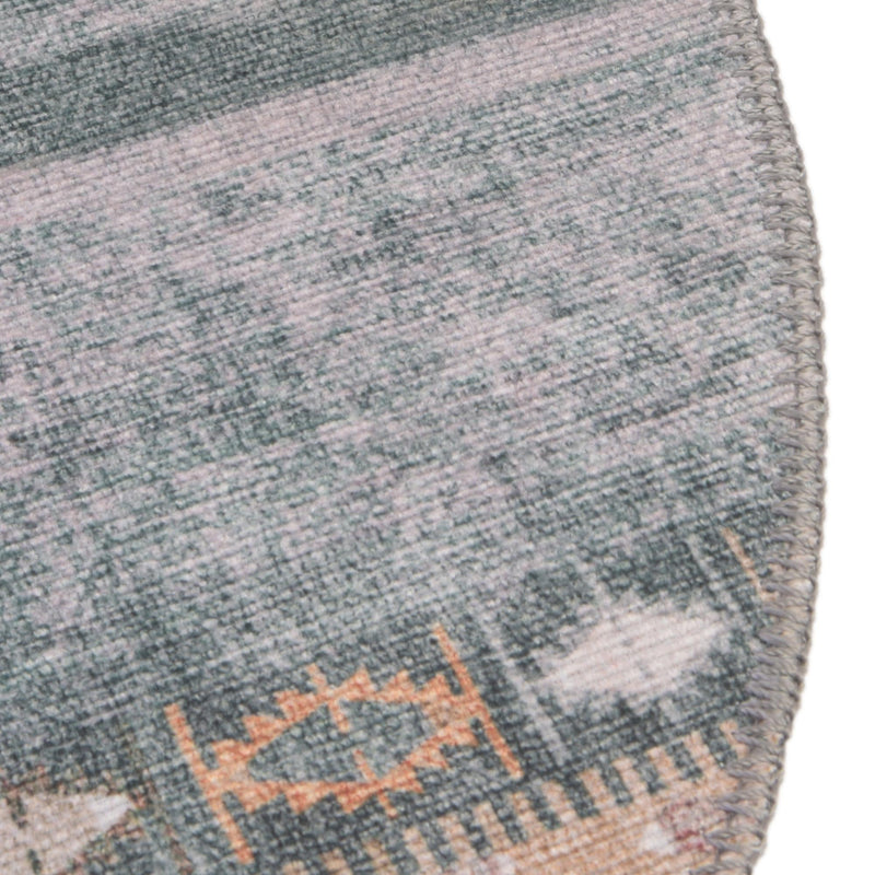Heritage Elegance Collection Area Rug -  Edinburgh Round Green  lifestyle 73