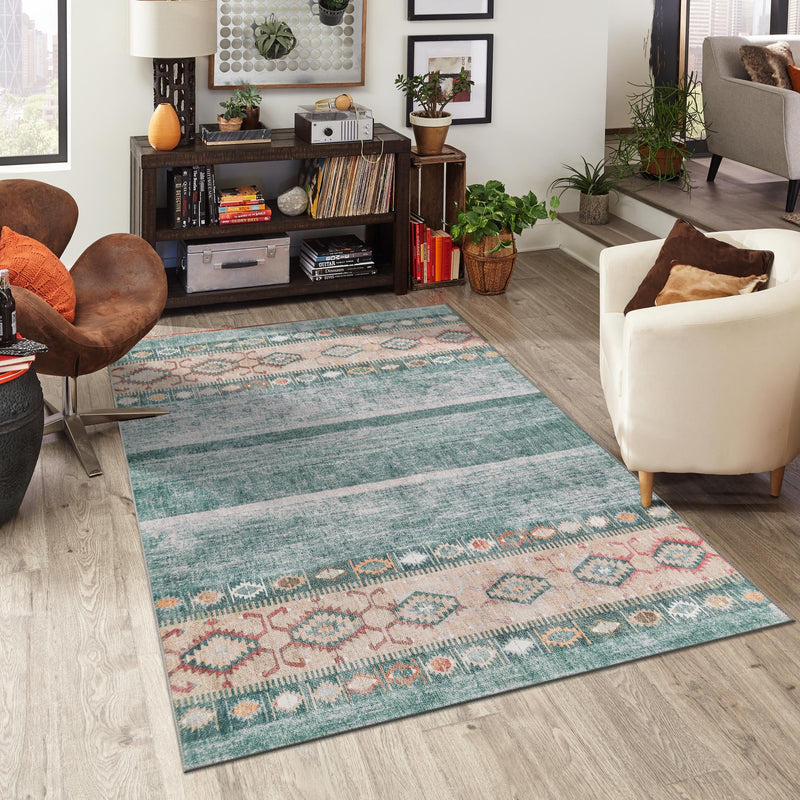 Heritage Elegance Collection Area Rug -  Edinburgh Rectangle Green  lifestyle 41