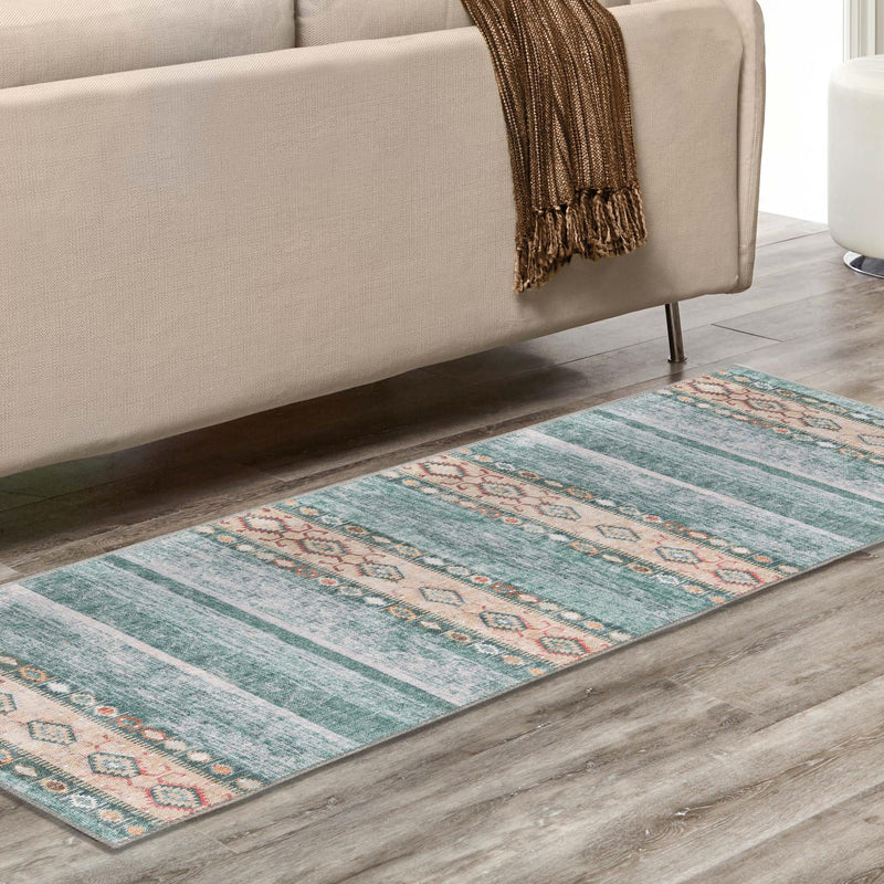 Heritage Elegance Collection Area Rug -  Edinburgh Runner Green  lifestyle 108
