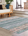 Heritage Elegance Collection Area Rug -  Edinburgh Square Green  lifestyle 71
