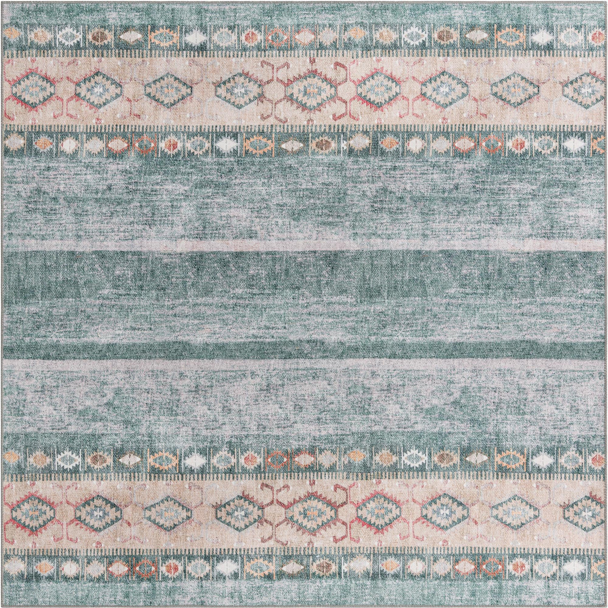 Heritage Elegance Collection Area Rug -  Edinburgh Square Green  lifestyle 87