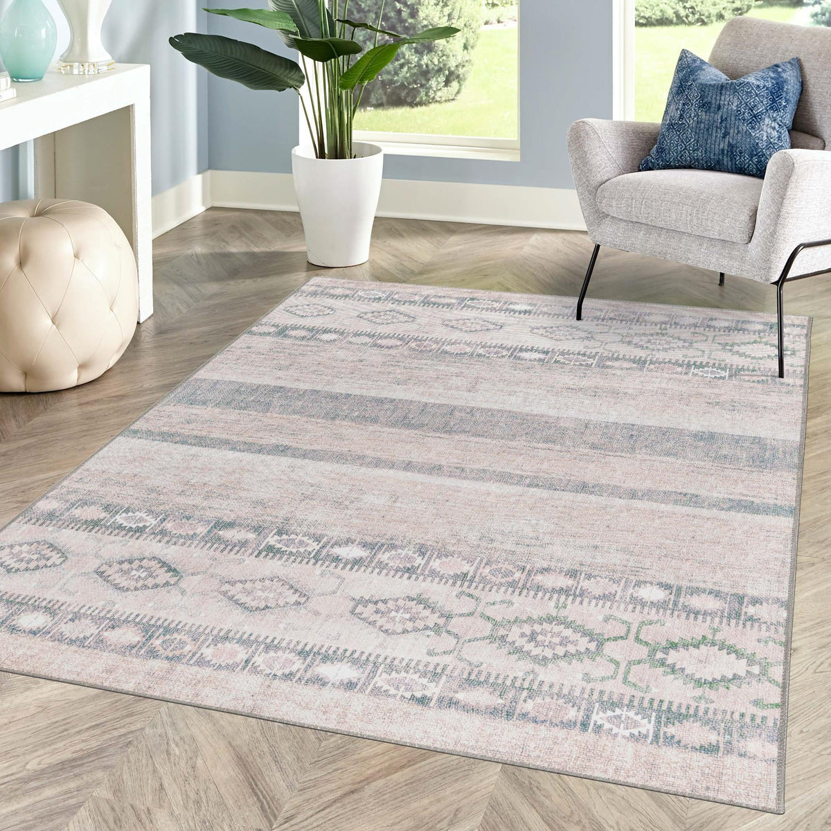 Heritage Elegance Collection Area Rug -  Edinburgh Rectangle Gray  lifestyle 40