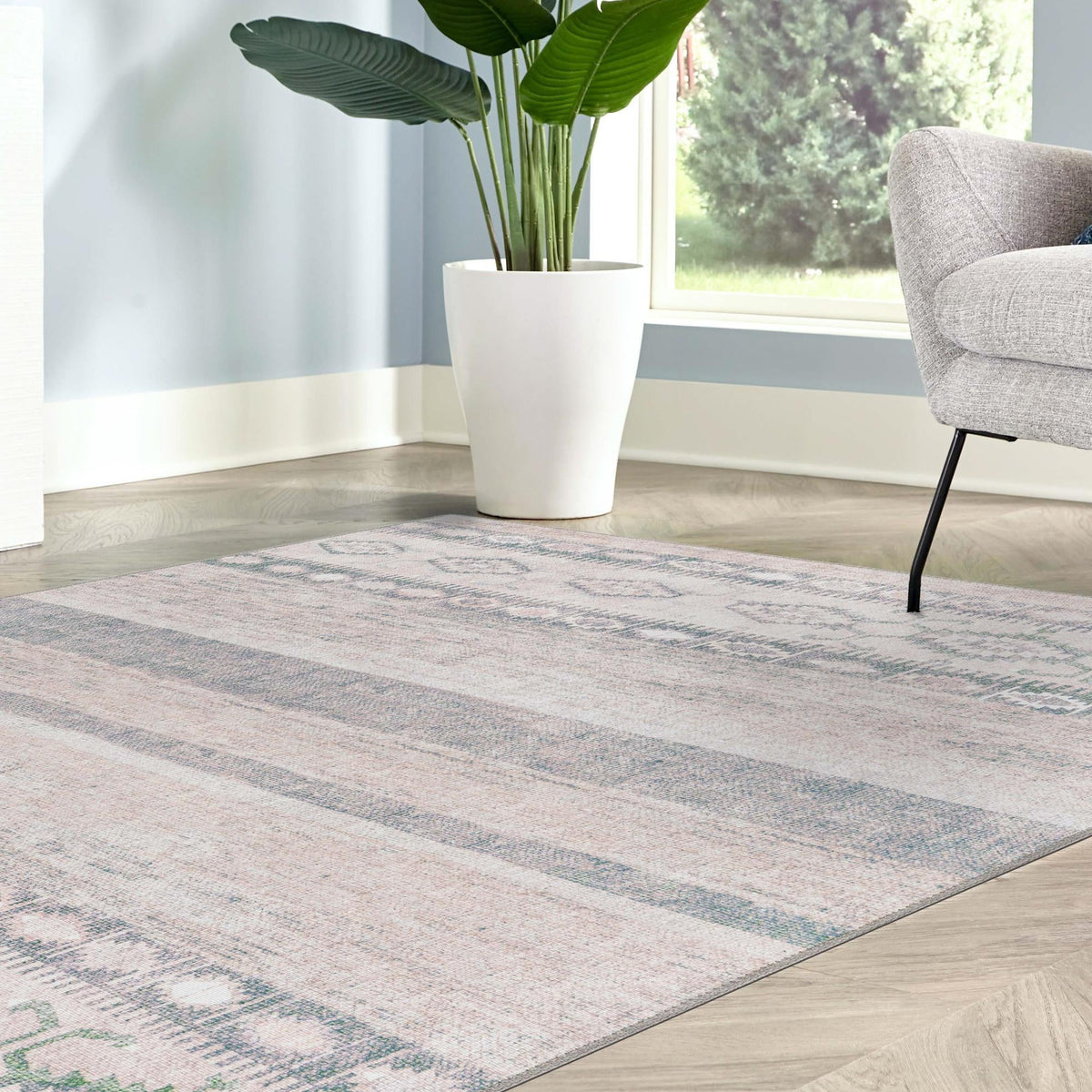 Heritage Elegance Collection Area Rug -  Edinburgh Rectangle Gray  lifestyle 43