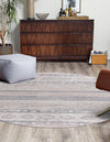 Heritage Elegance Collection Area Rug -  Edinburgh Round Gray  lifestyle 72