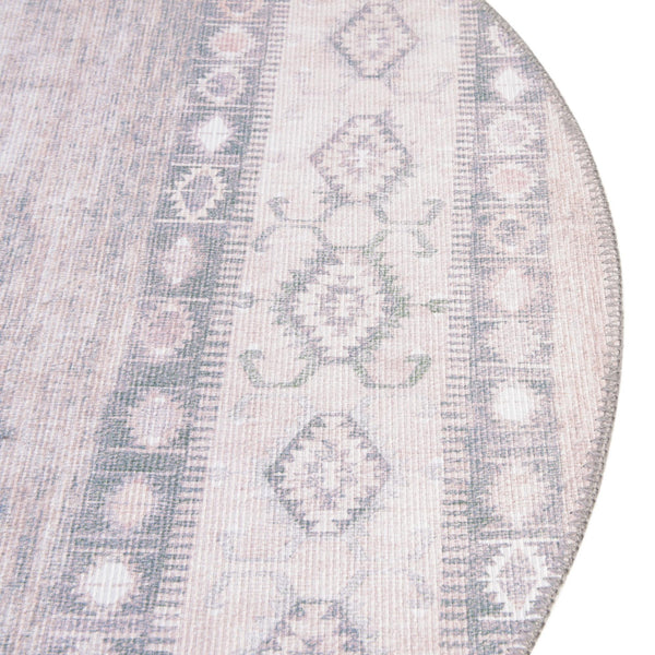 Heritage Elegance Collection Area Rug -  Edinburgh Round Gray  lifestyle 80