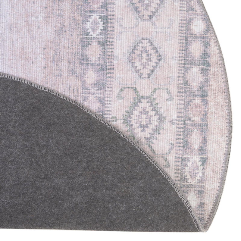 Heritage Elegance Collection Area Rug -  Edinburgh Round Gray  lifestyle 84