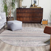Heritage Elegance Collection Area Rug -  Edinburgh Round Gray  lifestyle 110