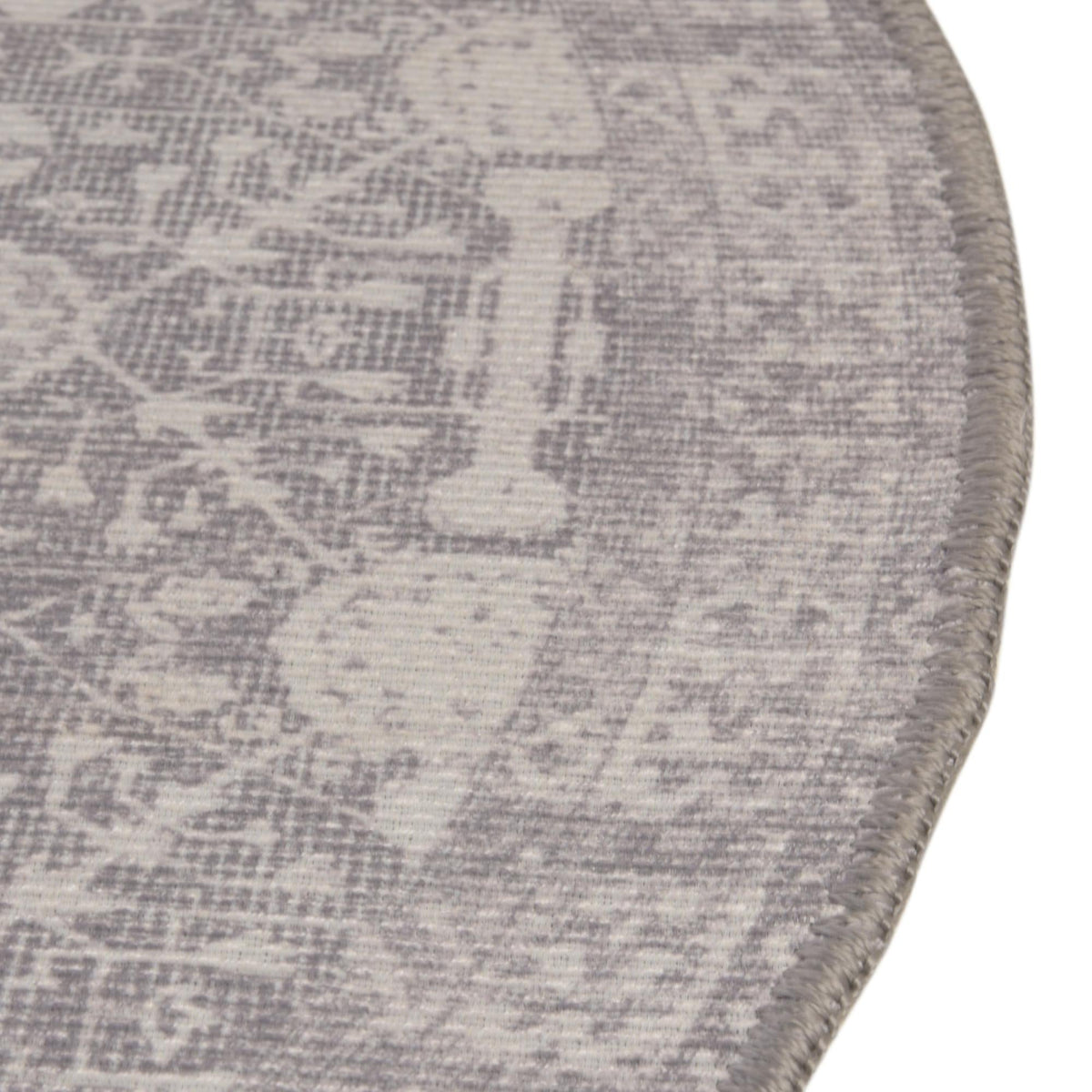 Heritage Elegance Collection Area Rug -  Chatsworth Round Gray  lifestyle 60