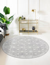 Heritage Elegance Collection Area Rug -  Chatsworth Round Gray  lifestyle 40