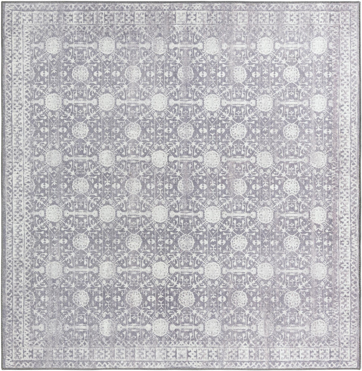 Heritage Elegance Collection Area Rug -  Chatsworth Square Gray  lifestyle 68