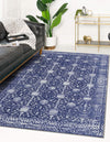 Heritage Elegance Collection Area Rug -  Chatsworth Rectangle Navy Blue  lifestyle 4