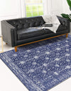 Heritage Elegance Collection Area Rug -  Chatsworth Rectangle Navy Blue  lifestyle 6
