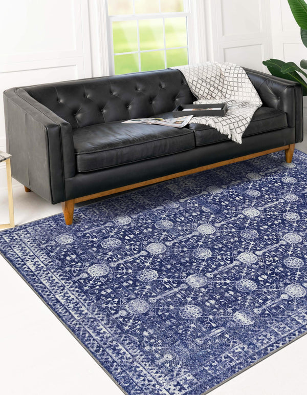 Heritage Elegance Collection Area Rug -  Chatsworth Rectangle Navy Blue  lifestyle 6
