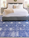 Heritage Elegance Collection Area Rug -  Chatsworth Rectangle Navy Blue  lifestyle 7