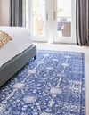 Heritage Elegance Collection Area Rug -  Chatsworth Rectangle Navy Blue  lifestyle 8