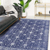 Heritage Elegance Collection Area Rug -  Chatsworth Rectangle Navy Blue  lifestyle 30