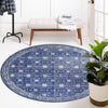 Heritage Elegance Collection Area Rug -  Chatsworth Round Navy Blue  lifestyle 91