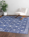 Heritage Elegance Collection Area Rug -  Chatsworth Square Navy Blue  lifestyle 41