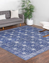 Heritage Elegance Collection Area Rug -  Chatsworth Square Navy Blue  lifestyle 46