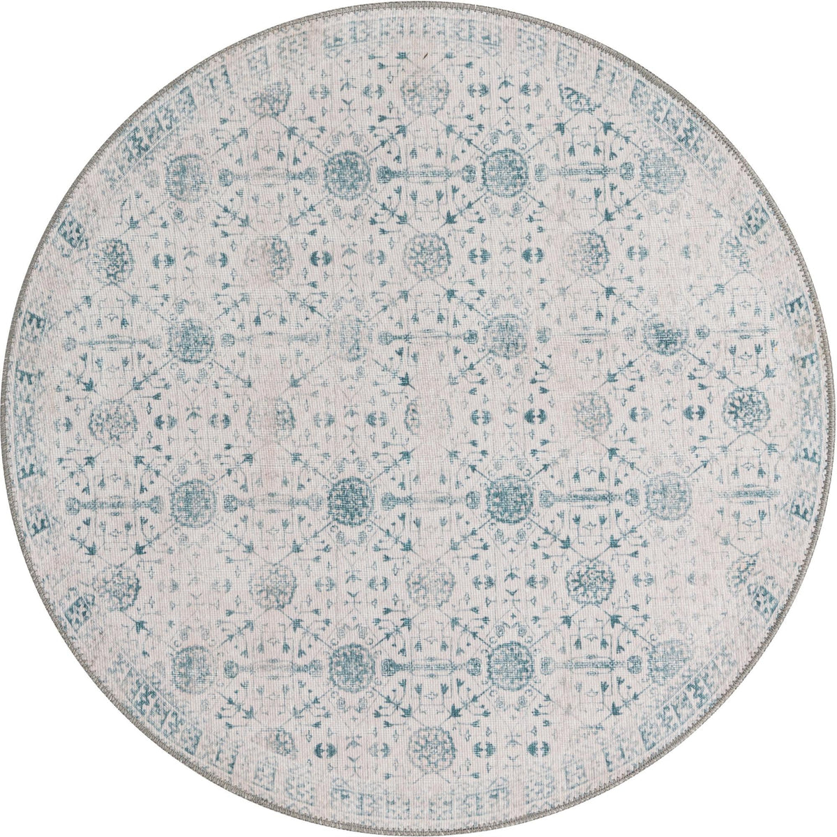 Heritage Elegance Collection Area Rug -  Chatsworth Round Ivory  lifestyle 34