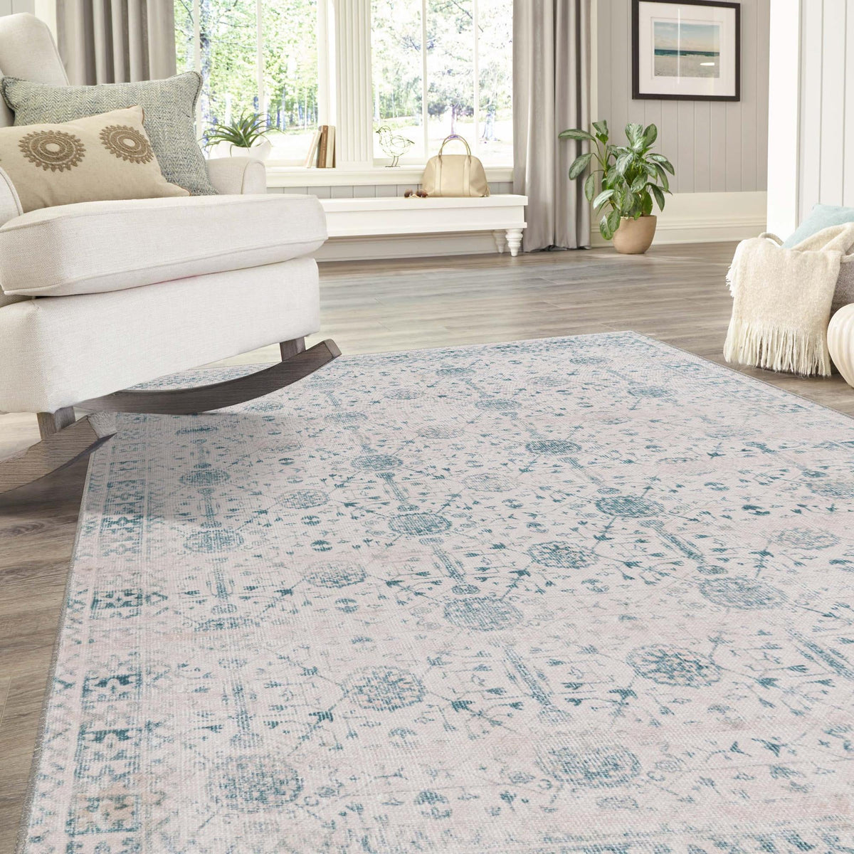 Heritage Elegance Collection Area Rug -  Chatsworth Rectangle Ivory  lifestyle 31