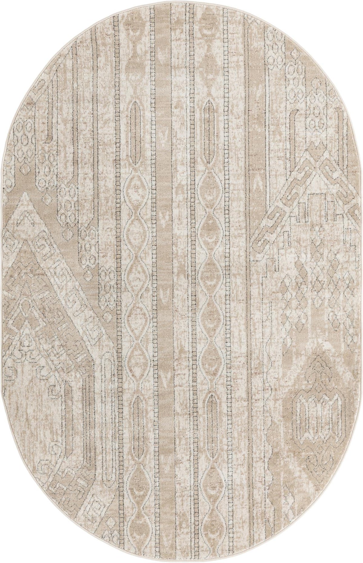 Cascade Range Collection Area Rug - Hood (Ivory) Oval Ivory Main
