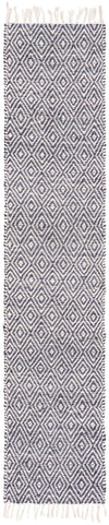 Woven Seaside Jute Collection Area Rug - Marina Runner White Navy  lifestyle 49