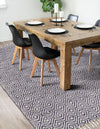 Woven Seaside Jute Collection Area Rug - Marina Rectangle White Navy  lifestyle 27