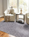 Woven Seaside Jute Collection Area Rug - Marina Rectangle White Navy  lifestyle 33