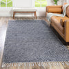 Woven Seaside Jute Collection Area Rug - Marina Rectangle White Navy  lifestyle 55