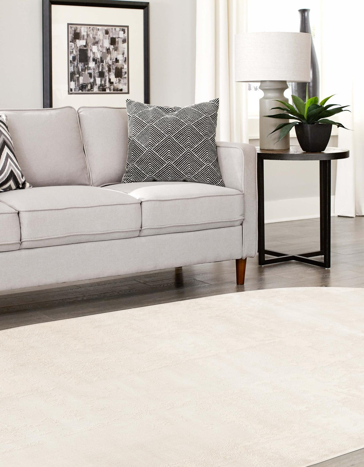 Bloomsbury Elegance Collection Area Rug -  Belgravia Oval Ivory  lifestyle 65