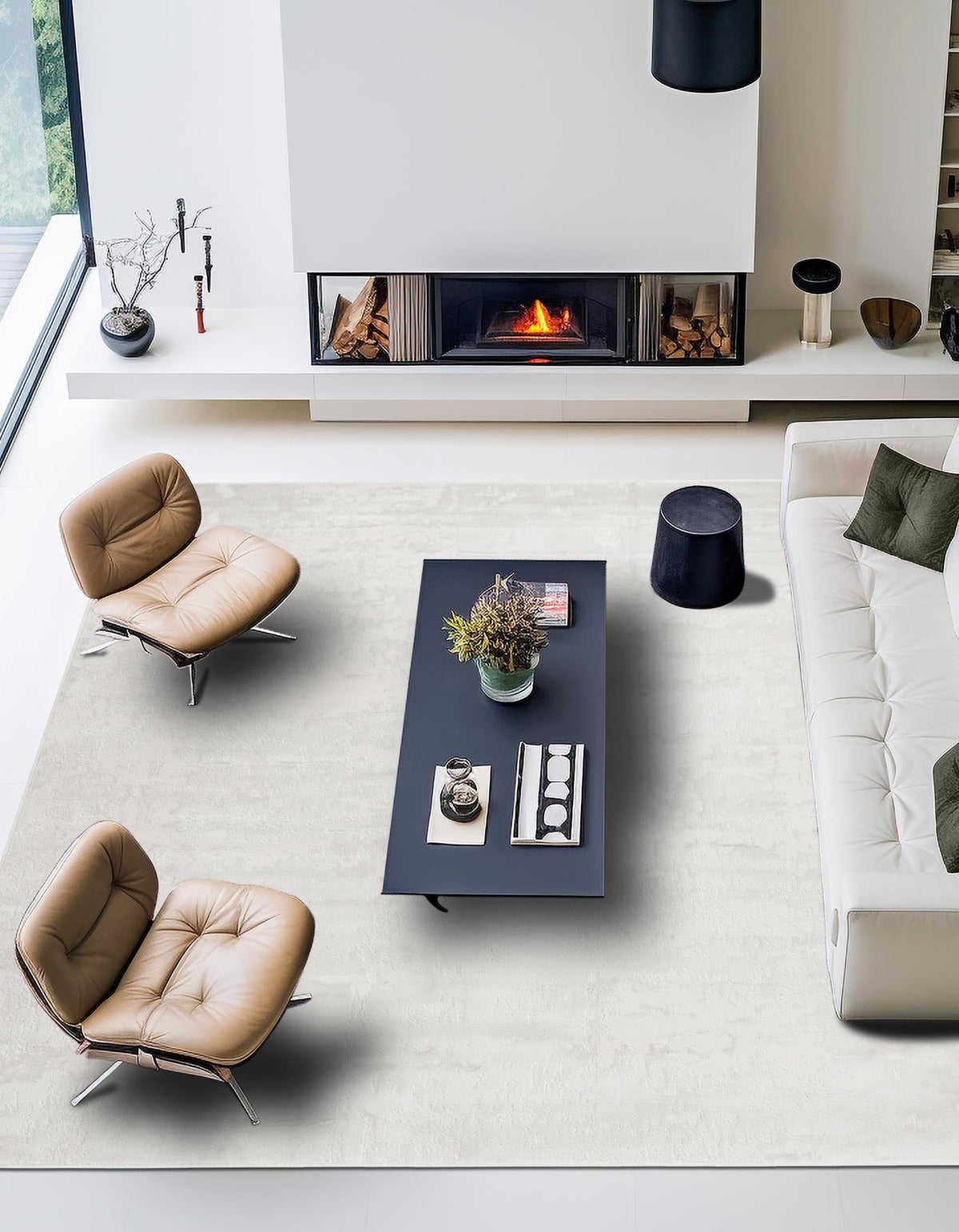 Bloomsbury Elegance Collection Area Rug -  Belgravia Square Ivory  lifestyle 89