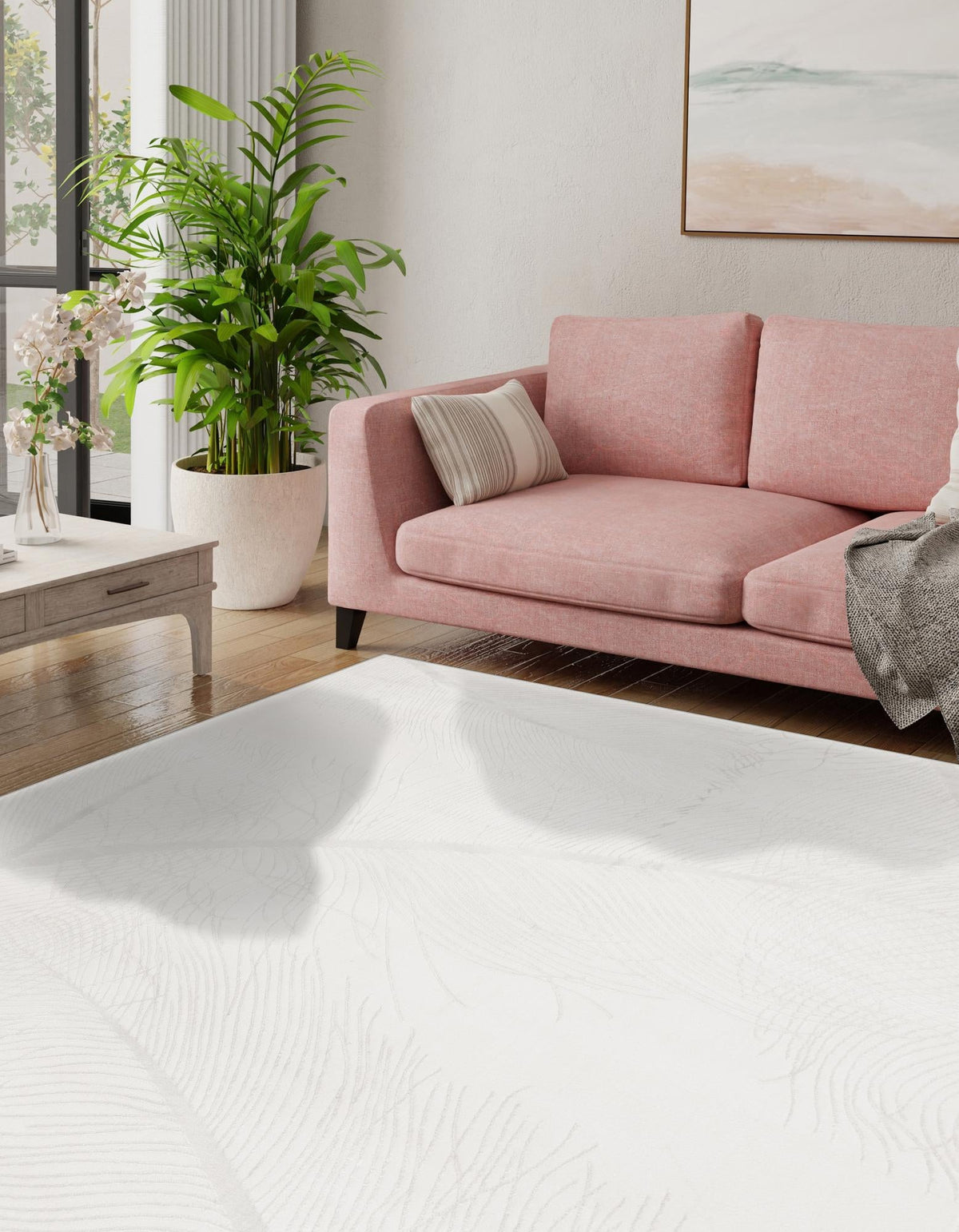 Bloomsbury Elegance Collection Area Rug -  Westminster Square Ivory  lifestyle 81